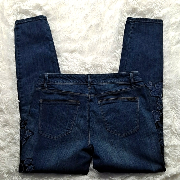 Gently Worn! WHBM Floral Skinny Ankle Sz 4 - Picture 6 of 6